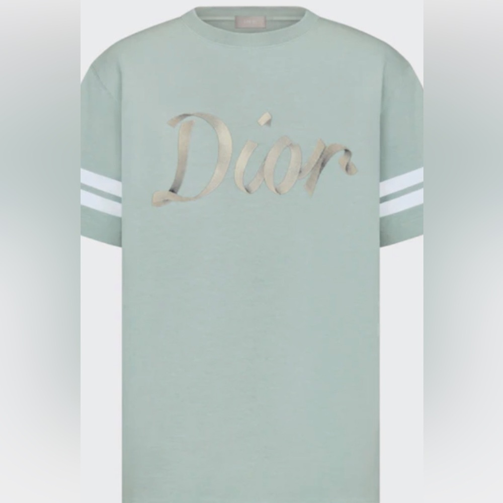 Dior Pastel Green Tee with Logo